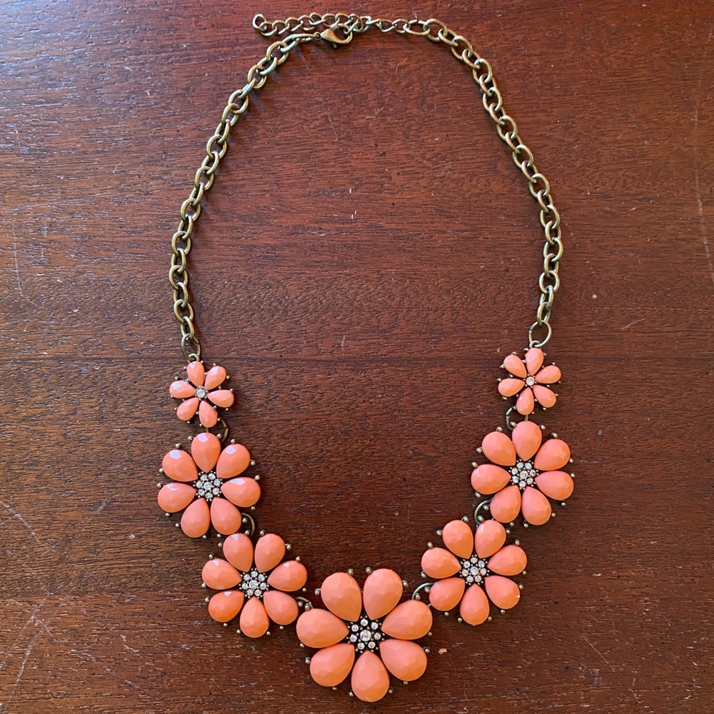 Pink floral necklace